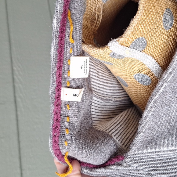 Anthropologie Moth Madison Park Ribbed Poncho M/L - Picture 7 of 10